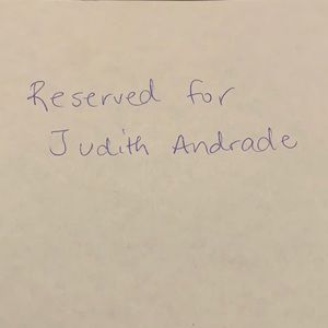 Reserved item for Judith Andrade